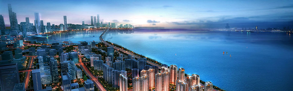 蔚蓝海岸全景图