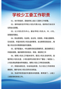 蓝色科技背景展板学校制度学校少工委工作职责学校制度模板