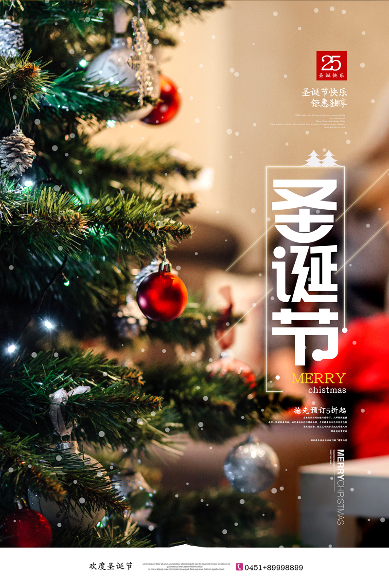 精美大气圣诞节海报