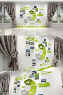 现代数据分析企业文化墙企业形象墙