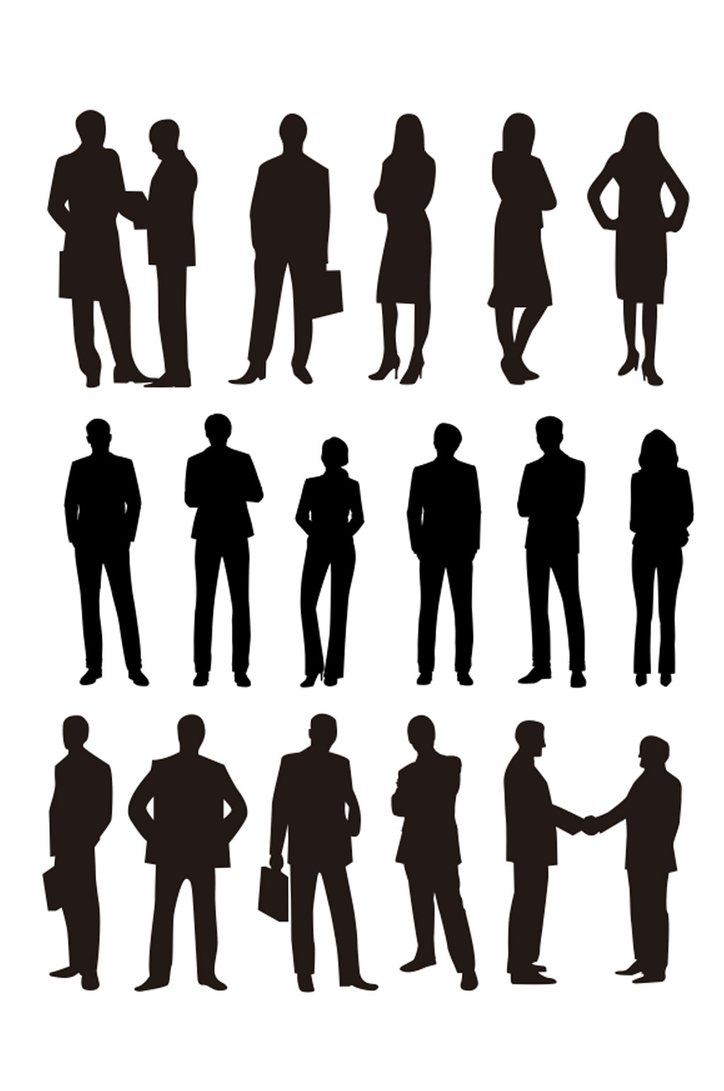 商务人物设计剪影