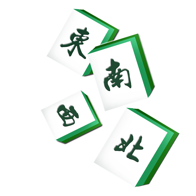 卡通手绘国粹麻将元素