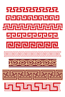 回形花边花纹雕刻