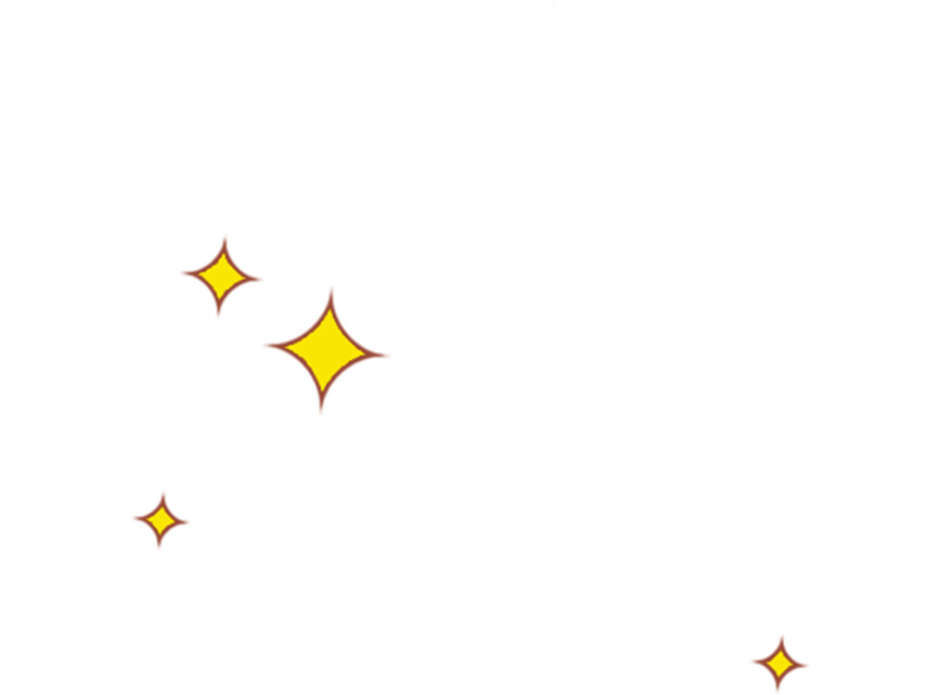 卡通漂浮菱形星星