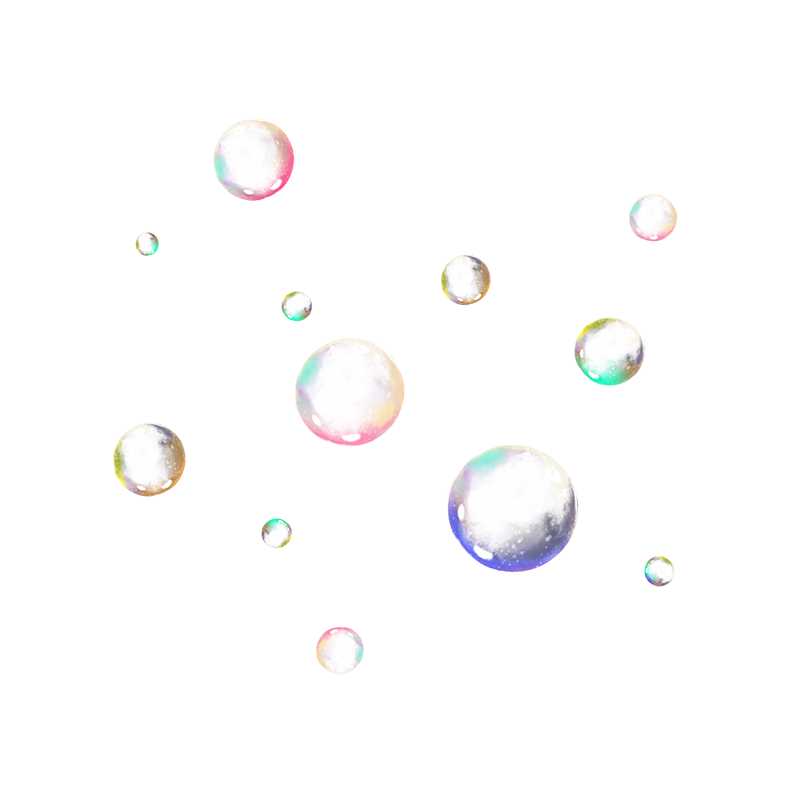 彩色泡泡漂浮元素