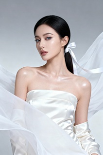 唯美青春美业模特医美美女人物摄影图
