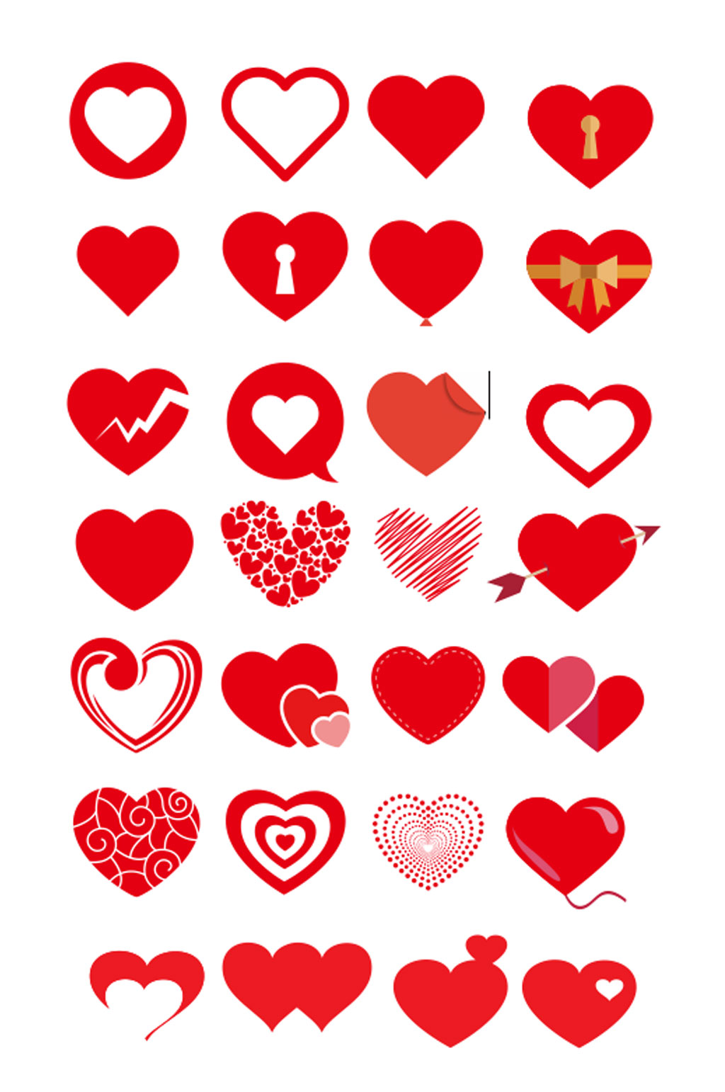 高清矢量图爱心图片素材