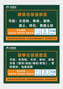 建筑装修垃圾分类单面展板