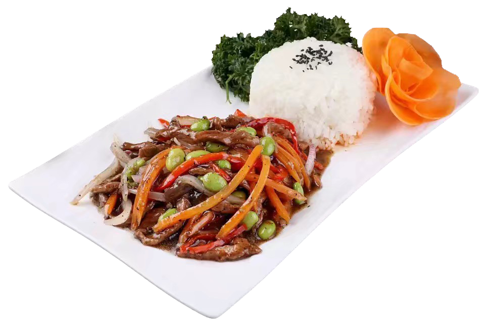 黑辣牛柳饭