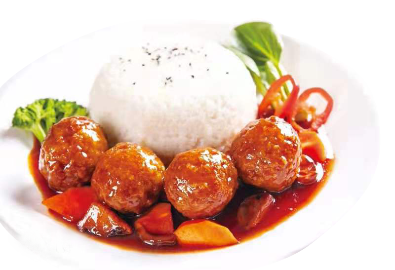 鱼香马蹄丸子饭