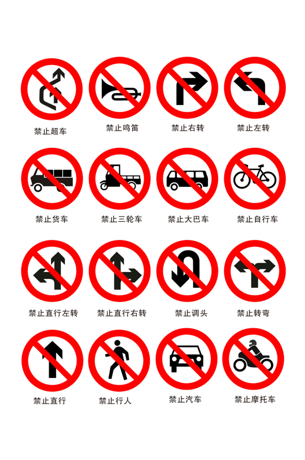 矢量交通标识设计素材