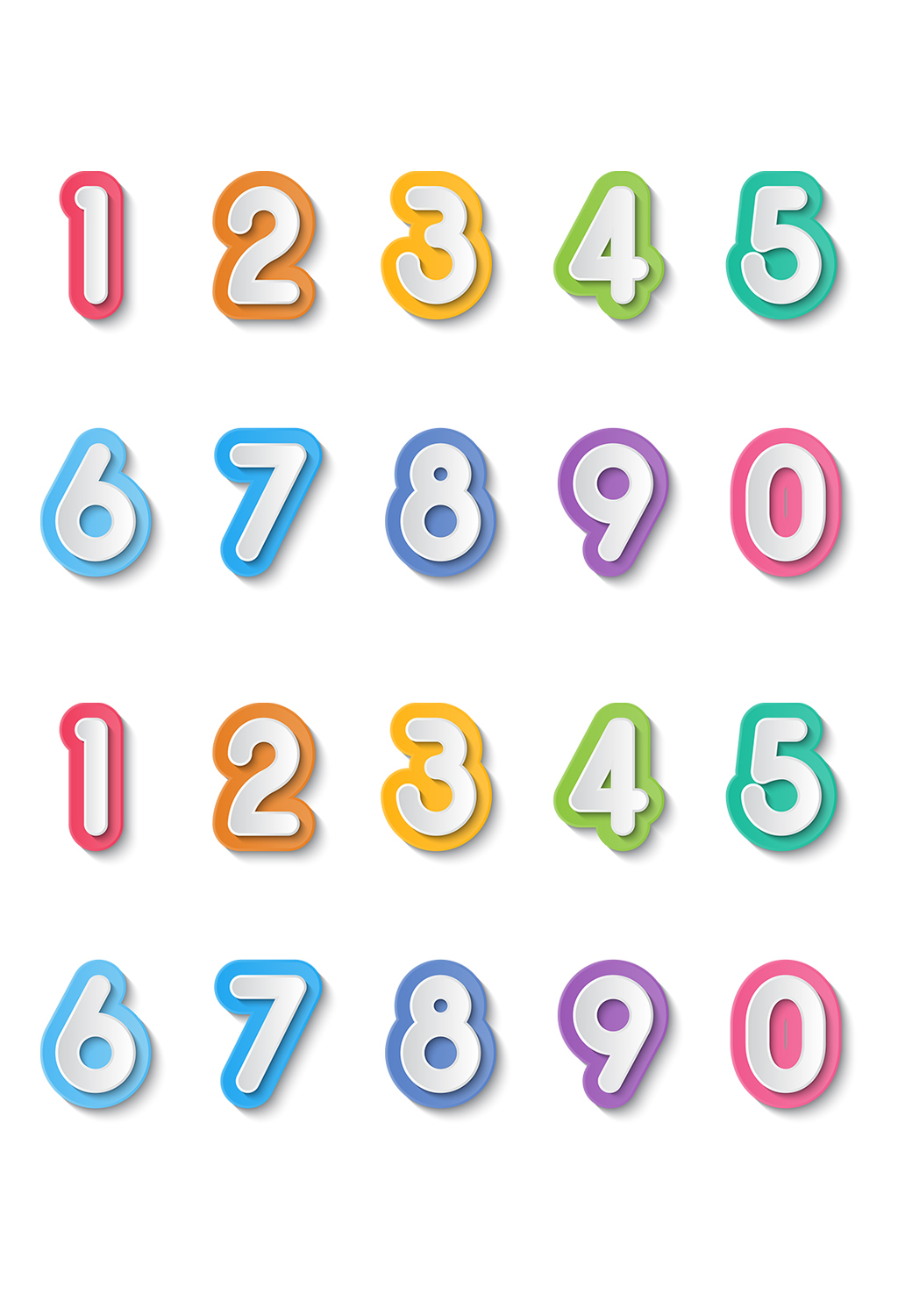 矢量手绘数字