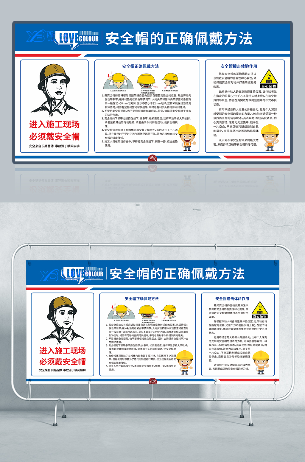 安全帽的正确佩戴方法