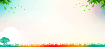  色块环保渐变高等教育培训海报banner
