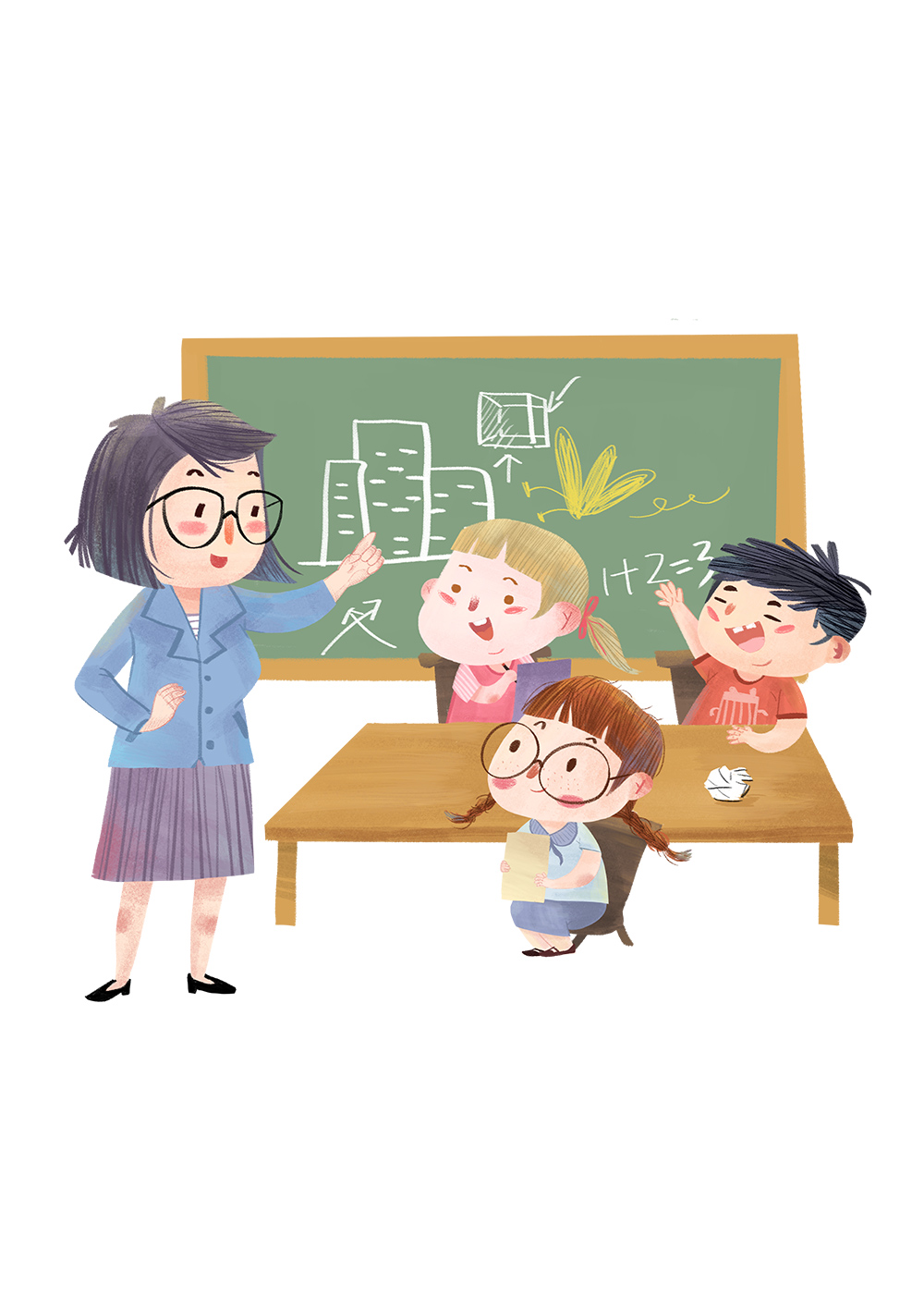教师节教室里老师上课