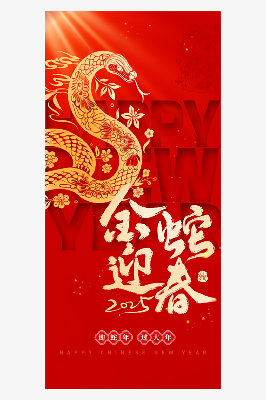 创意大气蛇年海报设计
