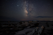 夜空, 岩石形成, 岸邊的免费素材图片