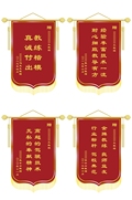 红色驾校锦旗设计效果图