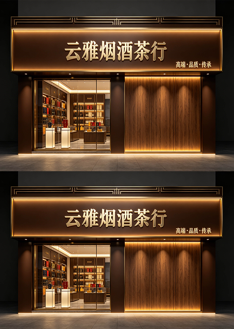 高档烟酒店门头